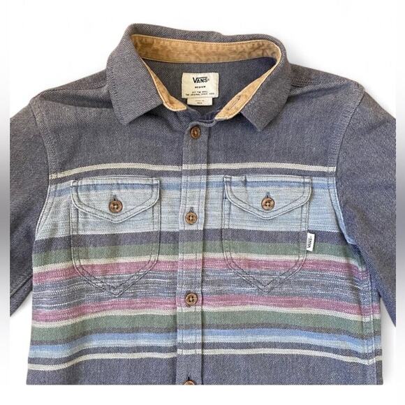 Vans Florage Button-Down Long Sleeve Shirt in Youth Medium 100% Cotton - Picture 1 of 7